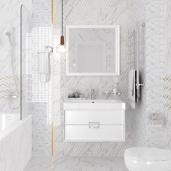 Декор Laparet Camelot Tact OSB15460125 200*600 мм белый