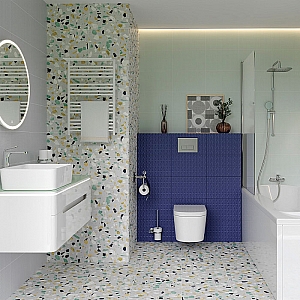 Плитка Unitile Конфетти низ 02 250*400 мм синий. Изображение - 4