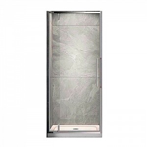 Душевая дверь Veconi VN-33 VN33-80-01-C7 распашная стекло прозрачное 6 мм хром профиль 80*195