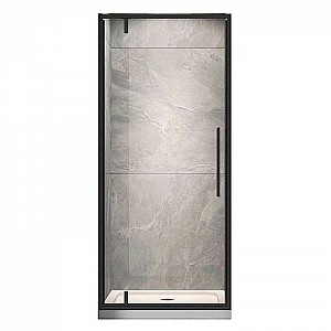 Душевая дверь Veconi Vianno 80 см распашная, стекло прозрачное, профиль черный матовый VN33B-80-01-C7