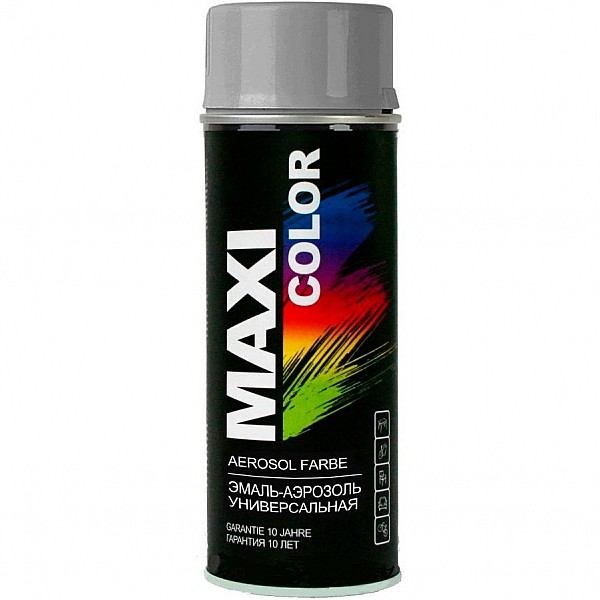 Эмаль-аэрозоль Maxi Color RAL 9006 серебристая 400 мл