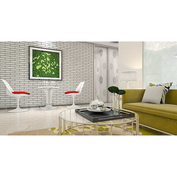 Декоративный гипсовый камень Stone Mill Кирпич Классический 0500 белый