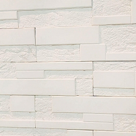 Декоративный гипсовый камень Stone Mill Сланец Мозаичный 1200 белый