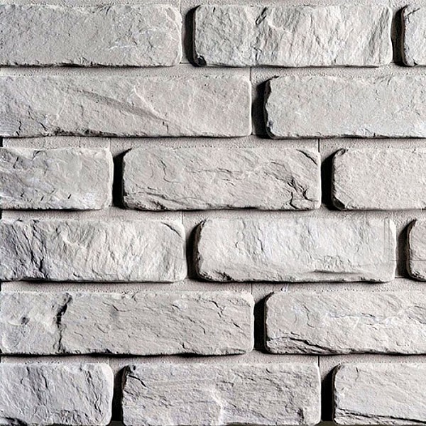 Декоративный гипсовый камень Stone Mill Кирпич Польский 2800 белый