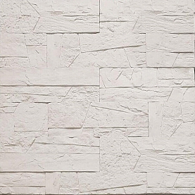 Декоративный гипсовый камень Stone Mill Сланец Альпийский 3600 белый