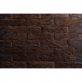 Декоративный камень РуБелЭко Кирпич древесный КД-005 коричневый с травлением