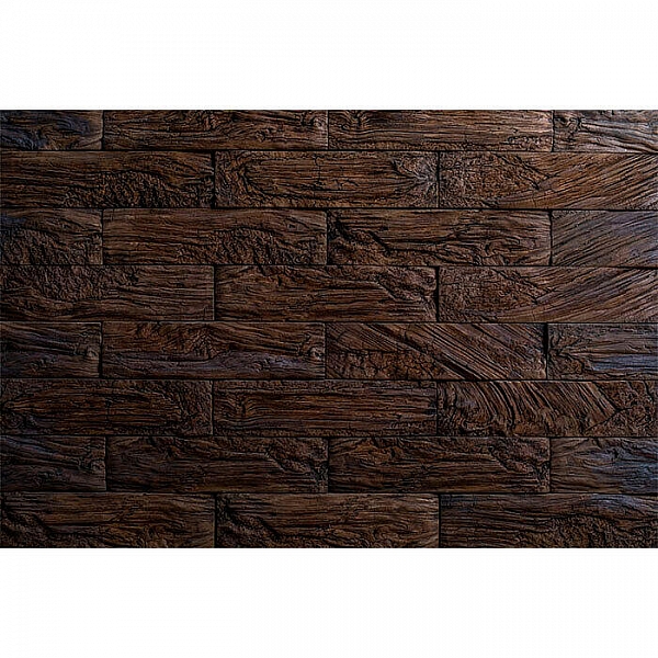 Декоративный камень РуБелЭко Кирпич древесный КД-005 коричневый с травлением