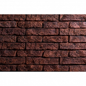 Декоративный камень РуБелЭко Кирпич вулканический КВ-003 красный с травлением