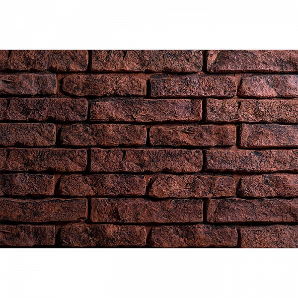 Декоративный камень РуБелЭко Кирпич вулканический КВ-003 красный с травлением