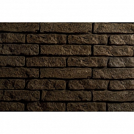 Декоративный камень РуБелЭко Кирпич вулканический КВ-006 черный с травлением