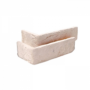 Декоративный гипсовый камень Stone Mill Кирпич Шамотный 0301-У слоновая кость угловой