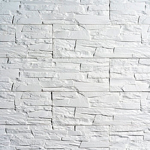 Декоративный гипсовый камень Stone Mill Сланец Каспровый 2500 белый