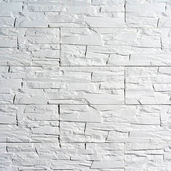 Декоративный гипсовый камень Stone Mill Сланец Каспровый 2500 белый