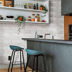 Декоративный гипсовый камень Stone Mill Сланец Каспровый 2500 белый. Изображение - 1