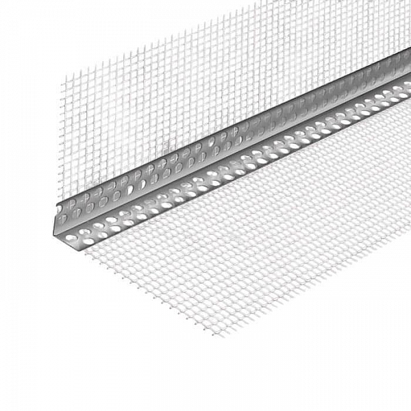 Уголок алюминиевый Profigips с сеткой 0.25 мм 25*25 мм 70*70*2500 мм