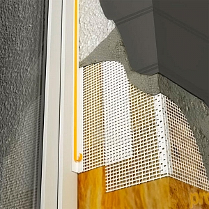 Угол перфорированный ПВХ Profigips с сеткой 100*150*3000 мм. Изображение - 2