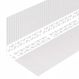 Угол перфорированный ПВХ Profigips с сеткой 100*150*3000 мм