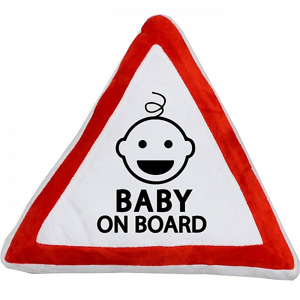 Подушка автомобильная Matex Attention Line Baby On Board 27-508 35*35*10 см белый