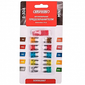 Предохранитель флажковый Skyway Medium 5-30А набор 10 шт