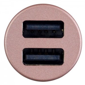 Автомобильное зарядное устройство Perfeo Auto 2 с двумя разъемами USB 2*2.4А розовый. Изображение - 1