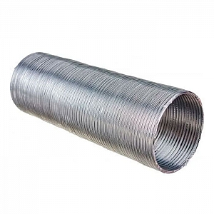 Воздуховод алюминиевый гофрированный Семь ветров 100 мм 1 м