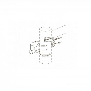Вешалка-крючок с разъемным кольцом Luxon ВКР 02 для полотенцесушителя круглого профиля. Изображение - 1