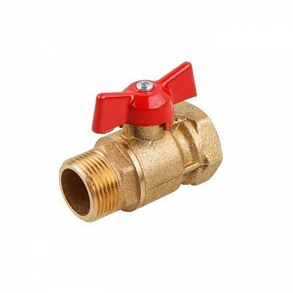 Кран шаровой Цветлит 11Б27П7 ZW10063 DN 15 PN1.6 МПа бабочка м-ц 3/4