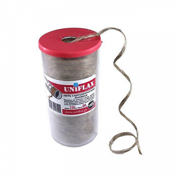 Лен сантехнический Uniflax Идеальное решение для сантехника 80 г 110 м