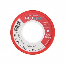 Фум-лента для воды TIM MB1212-70 12 м*12 мм*0.1 мм плотность 0.7 г