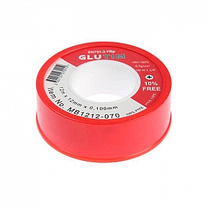 Фум-лента для воды TIM MB1212-70 12 м*12 мм*0.1 мм плотность 0.7 г. Изображение - 1