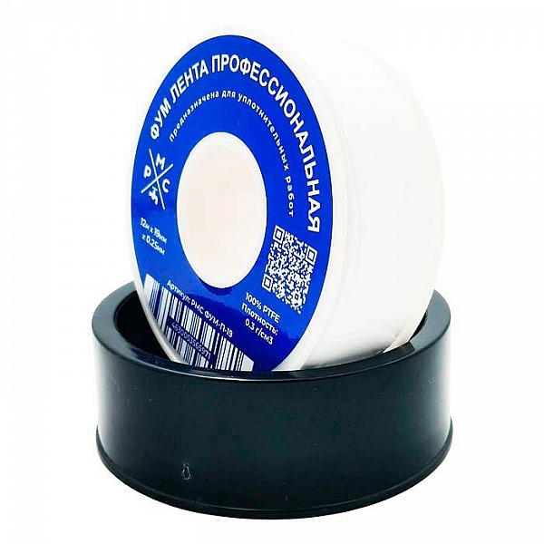 Фум-лента РМС ФУМ-П-19 ФУМ-0.3 г/см.куб 12 м*19 мм*0.25 мм