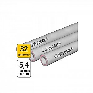 Труба Valfex PP-R d32*5.4 PN25 SDR6 усиленная стекловолокном серая. Изображение - 1