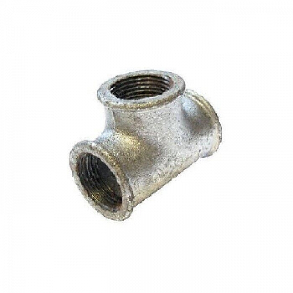 Тройник прямой оцинкованный ДУ 15 мм 1/2