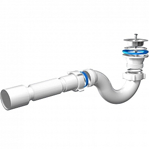 Сифон для душевого поддона Анипласт E115 с гибкой трубой 40*40/50