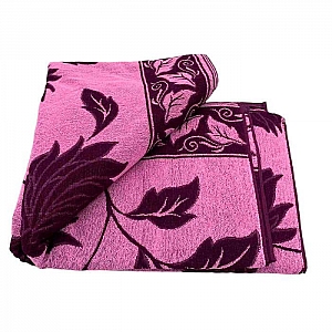 Покрывало Rechitsa Textile Букет хризантем 3с109.411ж1 баклажан 150*208 см. Изображение - 1