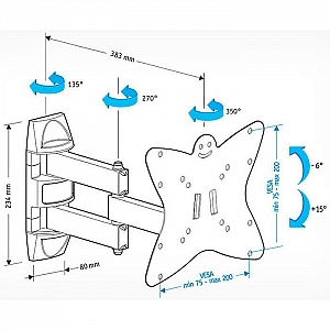 Кронштейн для телевизора Holder LCDS-5038 металл. Изображение - 1
