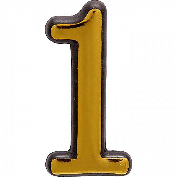 Цифра дверная 1 Аллюр 6967 большая золото