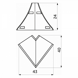 Уголок наружный El-mech-plast 55 LP ПВХ NZ черный. Изображение - 1