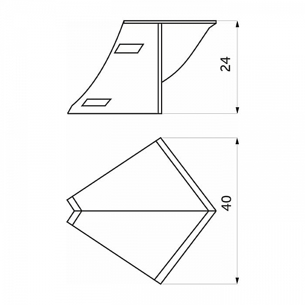 Уголок внутренний El-mech-plast LP ПВХ NW черный