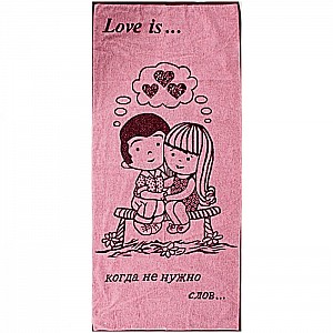Полотенце махровое Rechitsa Textile Love is 6с102.411ж1 67*150 см красное дерево 4