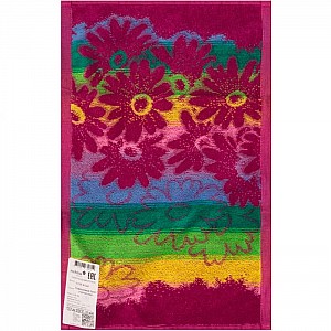 Полотенце махровое Rechitsa Textile Ромашковый букет 1с105.413ж1 30*50 см пурпурная радуга. Изображение - 1
