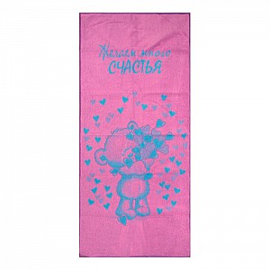 Полотенце махровое Rechitsa Textile Много счастья 6с102.411ж1 67*150 см розовый 9