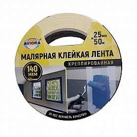 Лента малярная креппированная Aviora 304-007 25 мм*50 м