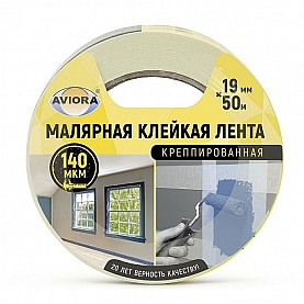 Лента малярная креппированная Aviora 304-006 19 мм*50 м