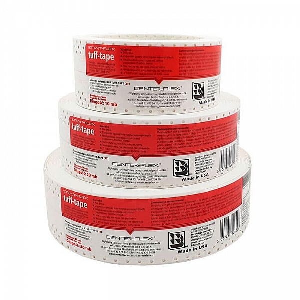 Лента Strait-Flex Tuff-Tape с красными надписями 57 мм*30 м