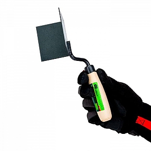 Кельма угловая Сибртех 86311 стальная для внешних углов буковая ручка 80*60*60 мм. Изображение - 4