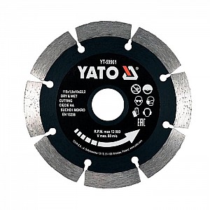 Круг алмазный Yato YT-59961 115*22.2*1.8 мм сегмент