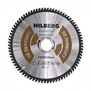 Диск пильный Hilberg Industrial Ламинат HL210 210*30*80Т
