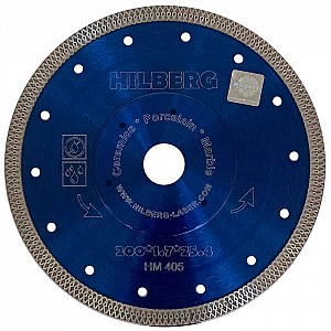 Диск алмазный отрезной Hilberg Турбо HM405 200*25.4/22.23 мм ультратонкий х-тип