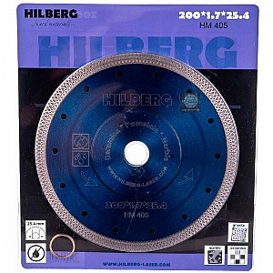 Диск алмазный отрезной Hilberg Турбо HM405 200*25.4/22.23 мм ультратонкий х-тип. Изображение - 1